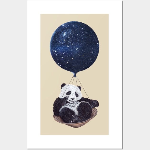 Space Panda Wall Art by ruta13art